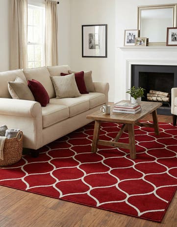 7' x 10' Lattice Frieze Rug