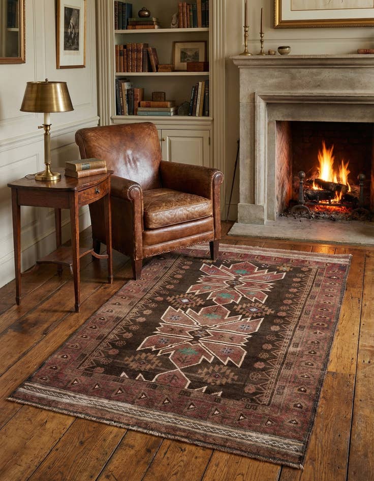 Detail image of 3' 5 x 6' 4  Hand Knotted Ultra Vintage Persian Wool Rug