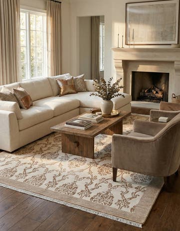 6' 8 x 10' Hand Knotted Darya Wool Rug