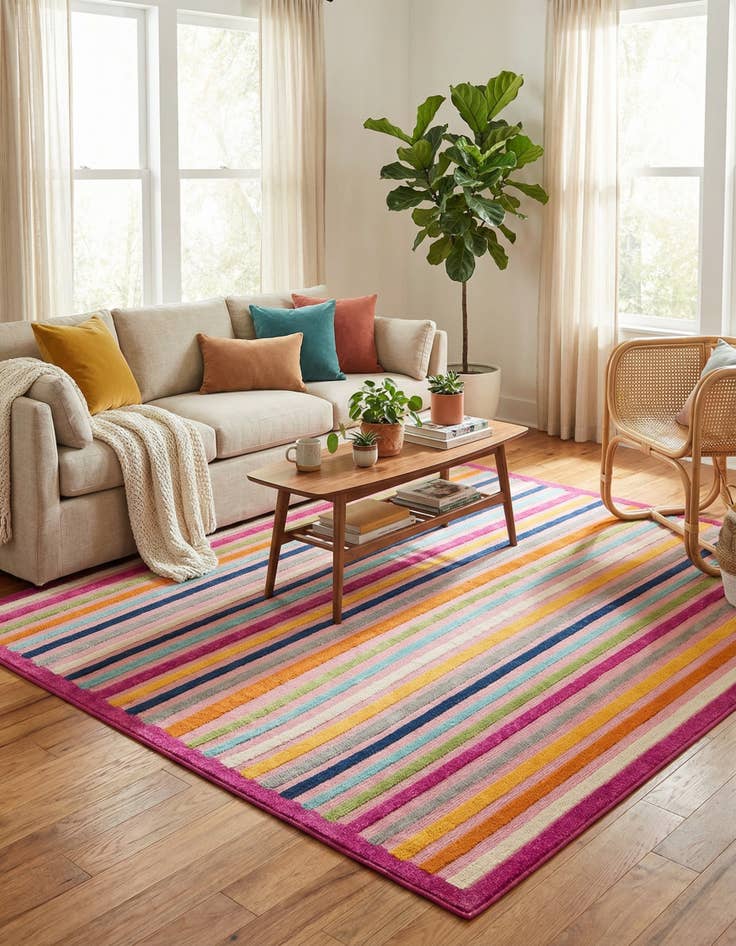 Detail image of 7' 10 x 7' 10  Washable Aruba Indoor / Outdoor Square Rug