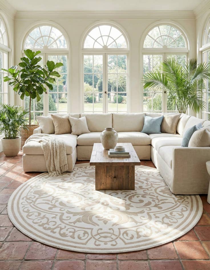 Detail image of 7' 10 x 7' 10 Hermitage Round Rug