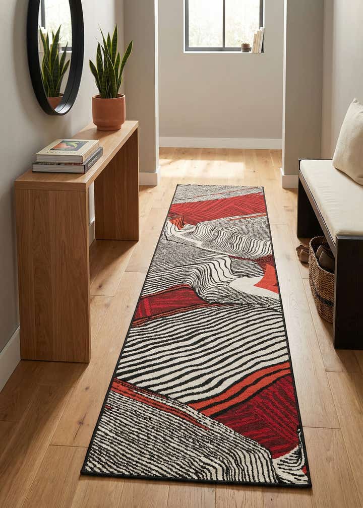 2' x 8' Easy-Clean Modern Indoor / Outdoor Runner Rug