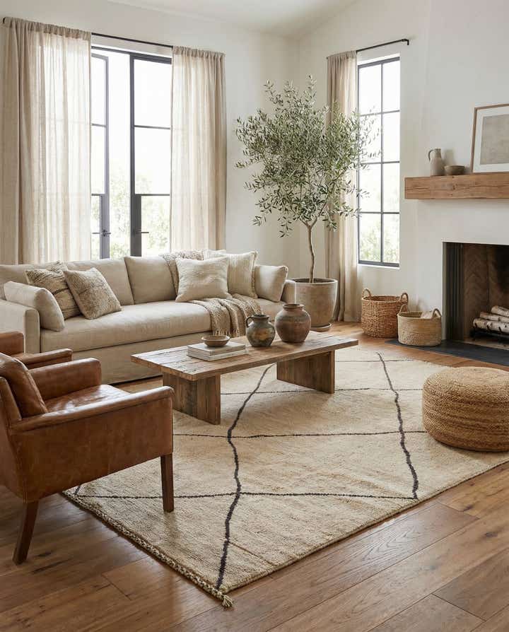 8' x 12' Hand Knotted Moroccan Wool Rug