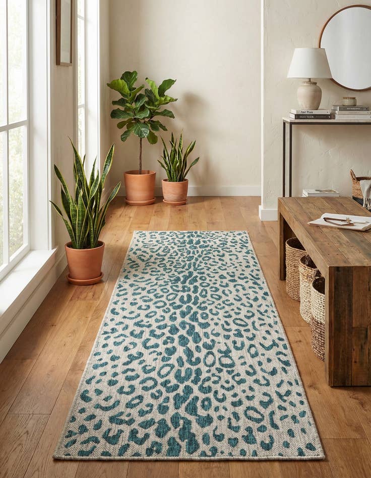 Detail image of 2' x 8'  Washable Safari Indoor / Outdoor Runner Rug