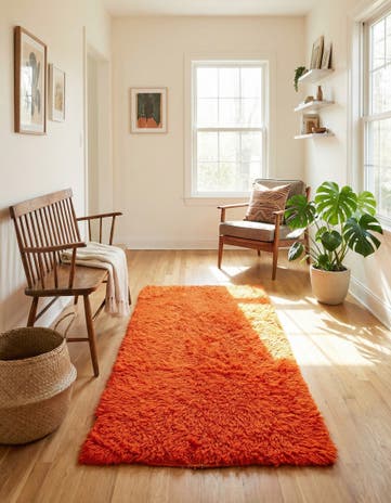 3' x 6' Hand Knotted Moroccan Wool Runner Rug