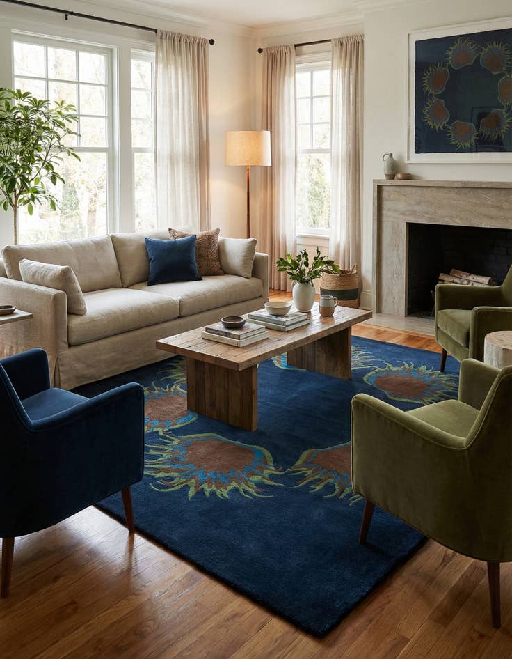 Detail image of 7' 6 x 7' 7 Agra Square Rug