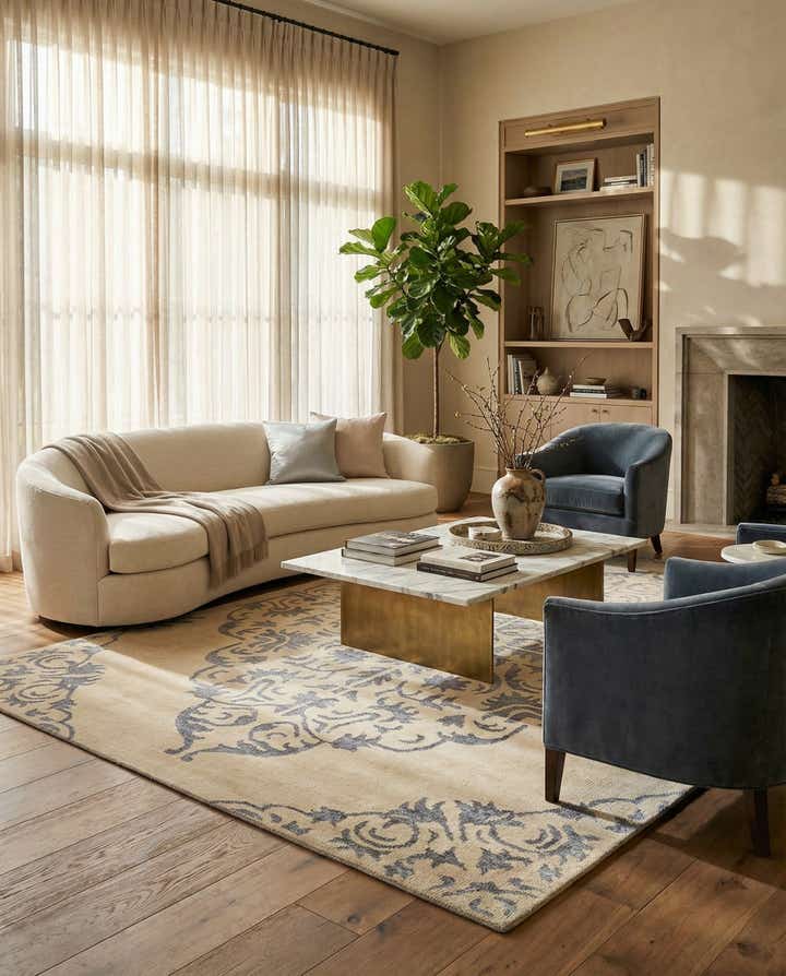 9' x 12' 8 Hand Knotted Darya Rug