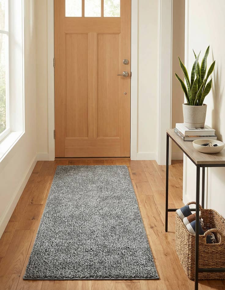 Detail image of 2' x 4' Solid Frieze Runner Rug