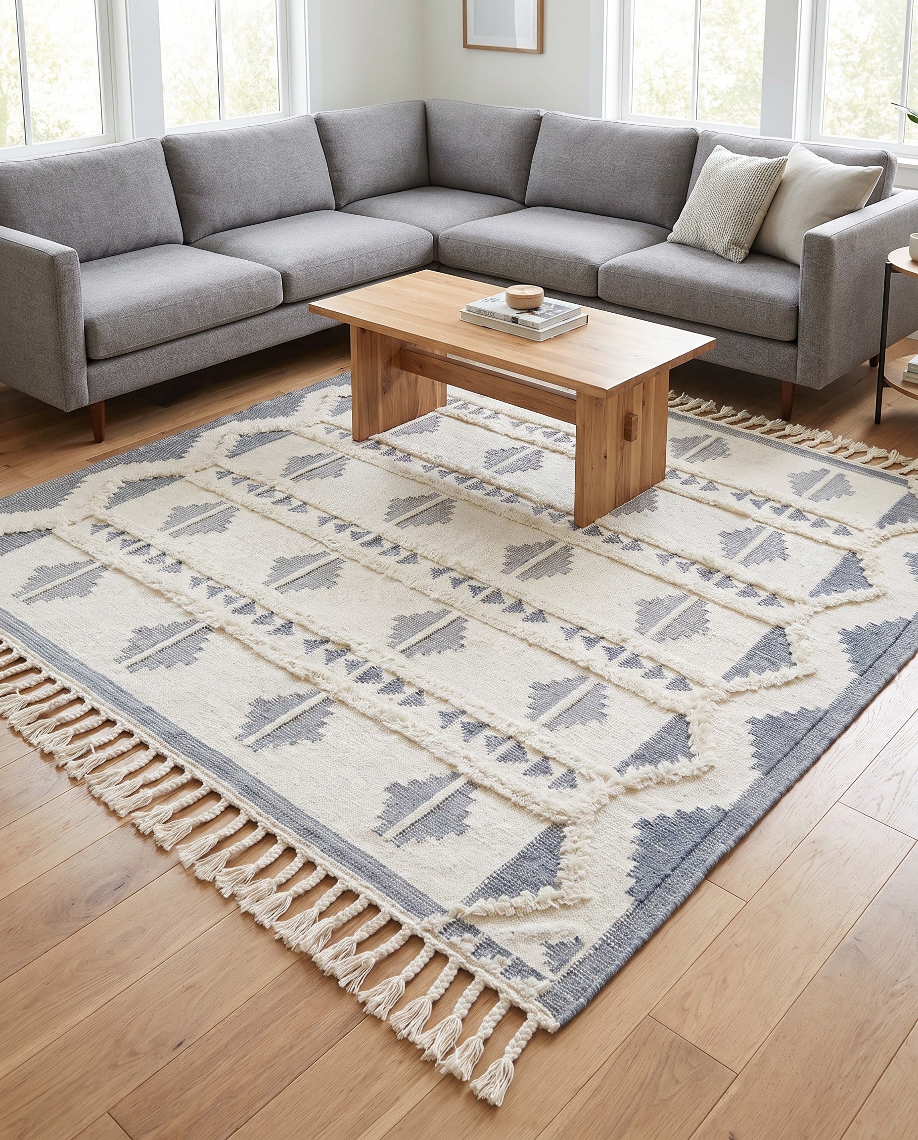 8' x 8' Hand Woven Arizona Wool Square Rug