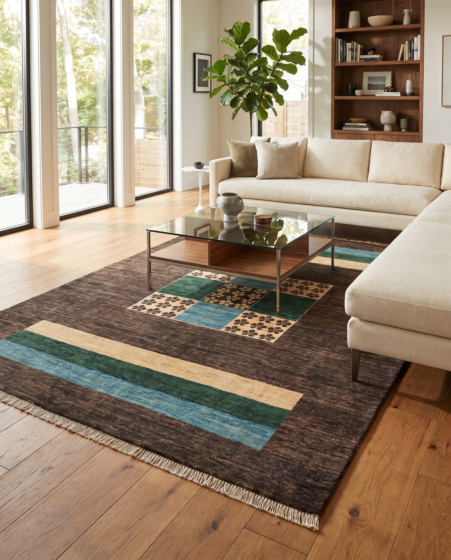 5' 1 x 6' 9 Hand Knotted Ziegler Modern Rug