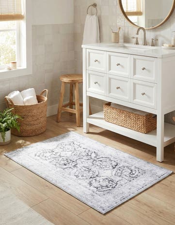 Charcoal Washable Timeless Rug