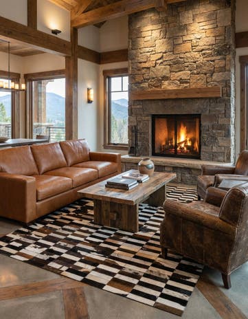 5' x 8' 1 Cowhide - Patchwork Rug