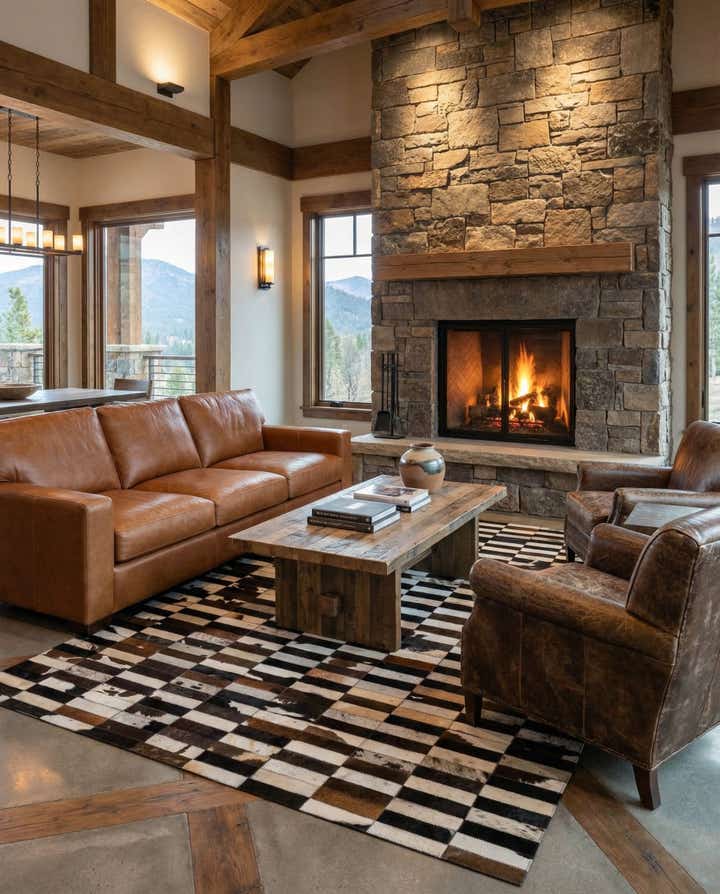 5' x 8' 1 Cowhide - Patchwork Rug