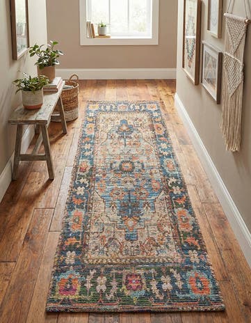 Hand Woven Chenille Jute Runner Rug