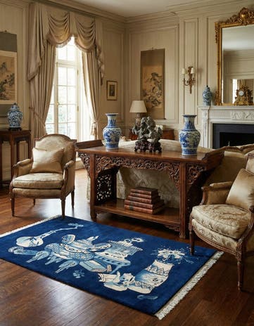 3' 3 x 5' 6 Hand Knotted China Rug