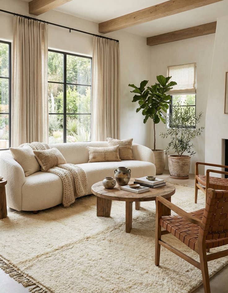 Detail image of 6' 8 x 9' 10  Hand Knotted Moroccan Wool Rug