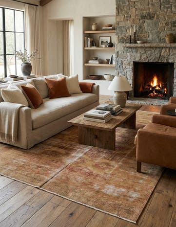 4' 10 x 7' 6 Hand Knotted Ultra Vintage Persian Wool Rug