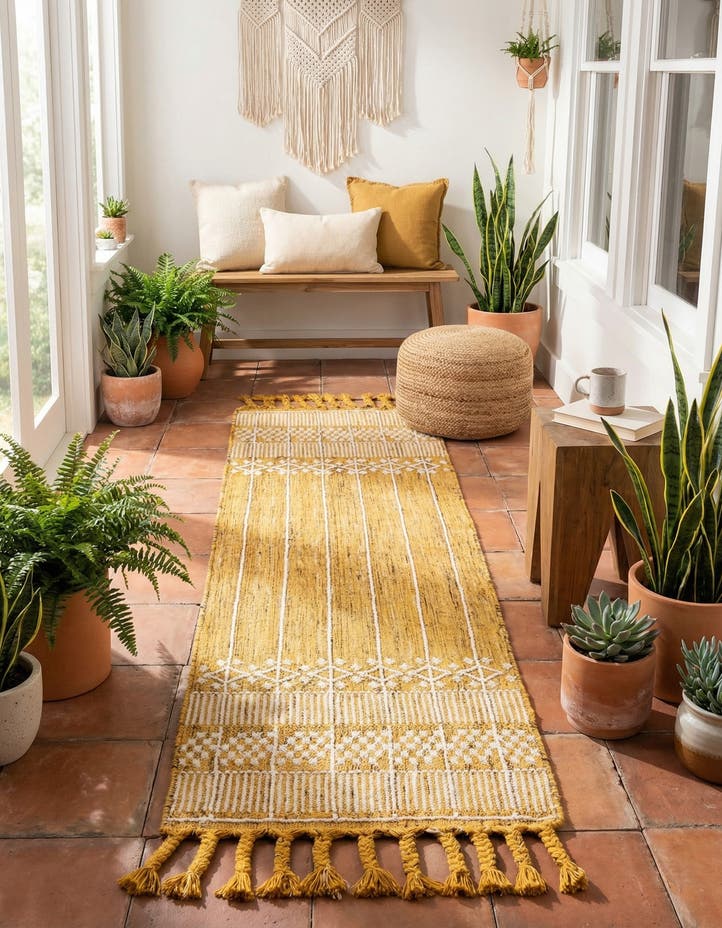 2' 2 x 8' 2 Easy-Clean Eco Bohemian Indoor / O...