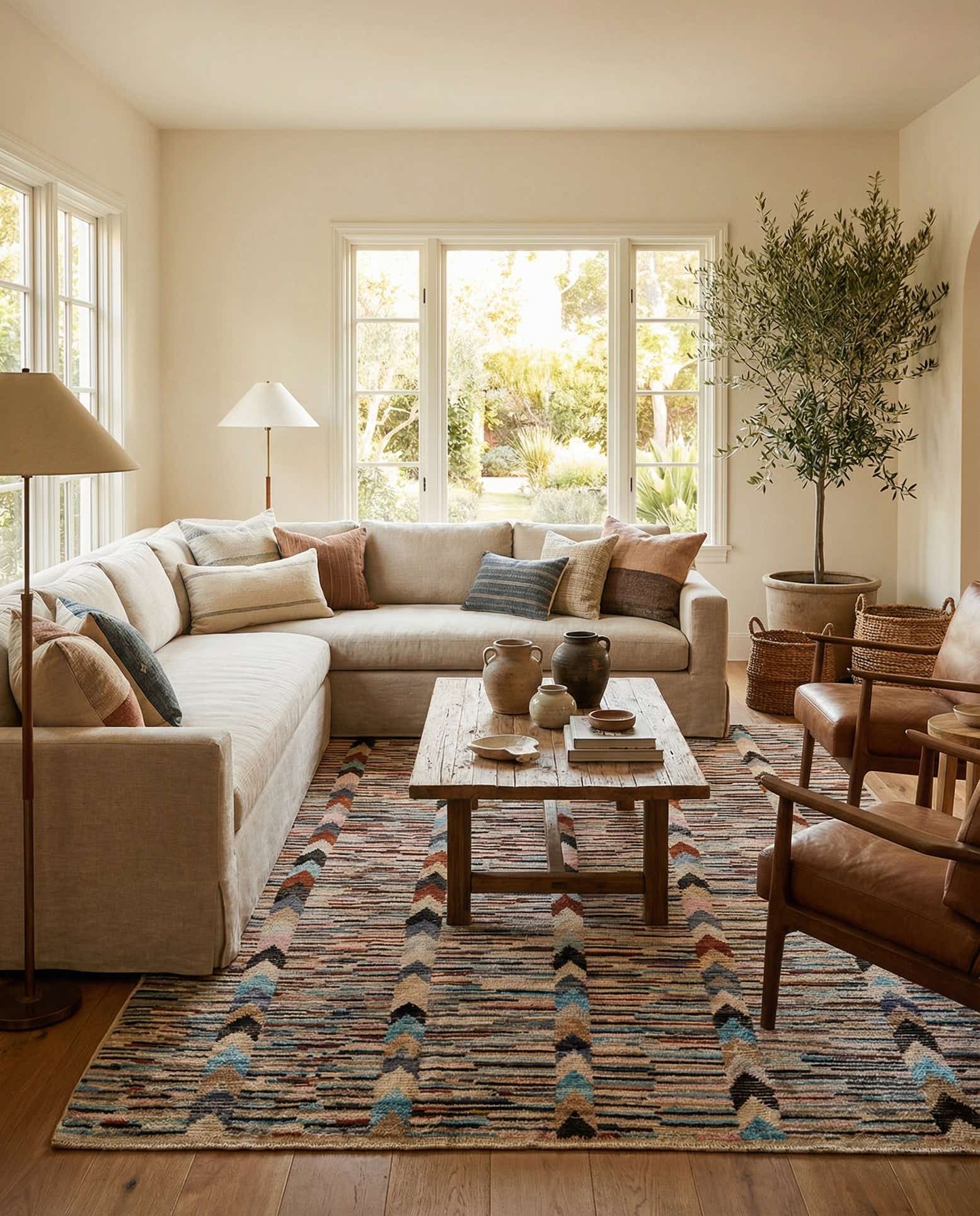 6' 3 x 9' 4 Hand Knotted Moroccan Wool Rug