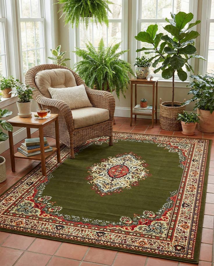 Detail image of 7' x 10' Mashad Design Rug