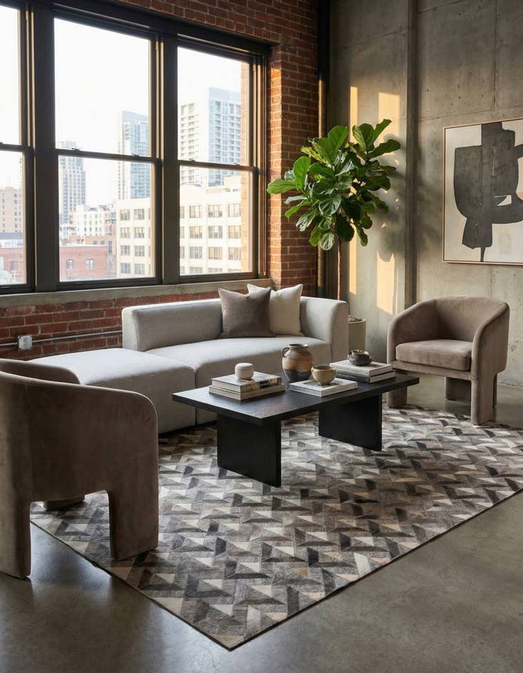 Detail image of 5' x 7' 10 Cowhide Rug