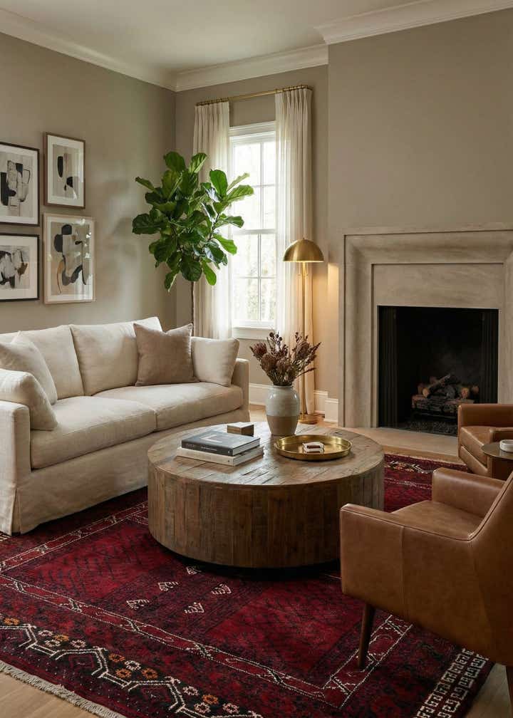 5' 8 x 6' 9 Hand Knotted Khal Mohammadi Oriental Wool Rug