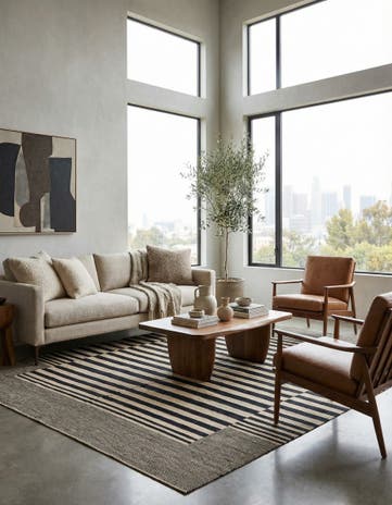 5' 8 x 7' 8 Hand Woven Kilim Modern Wool Rug