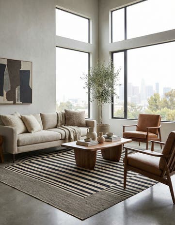 5' 8 x 7' 8 Hand Woven Kilim Modern Wool Rug