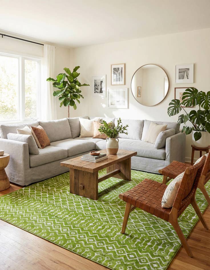 Detail image of 10' x 13' Kasbah Trellis Rug