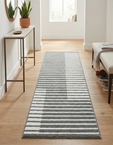 Gray Oslo Runner Rug