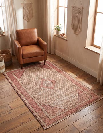 3' 10 x 6' 5 Hand Knotted Ultra Vintage Persian Wool Rug