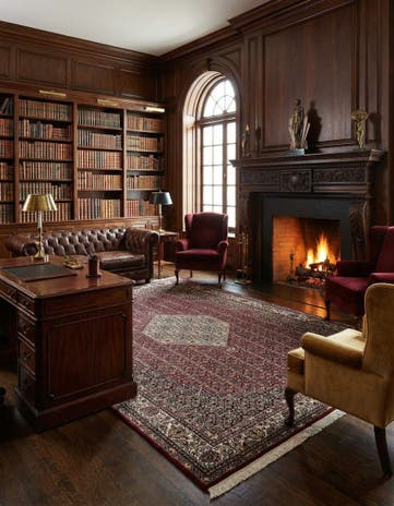 6' 7 x 10' Hand Knotted Bidjar Oriental Wool Rug