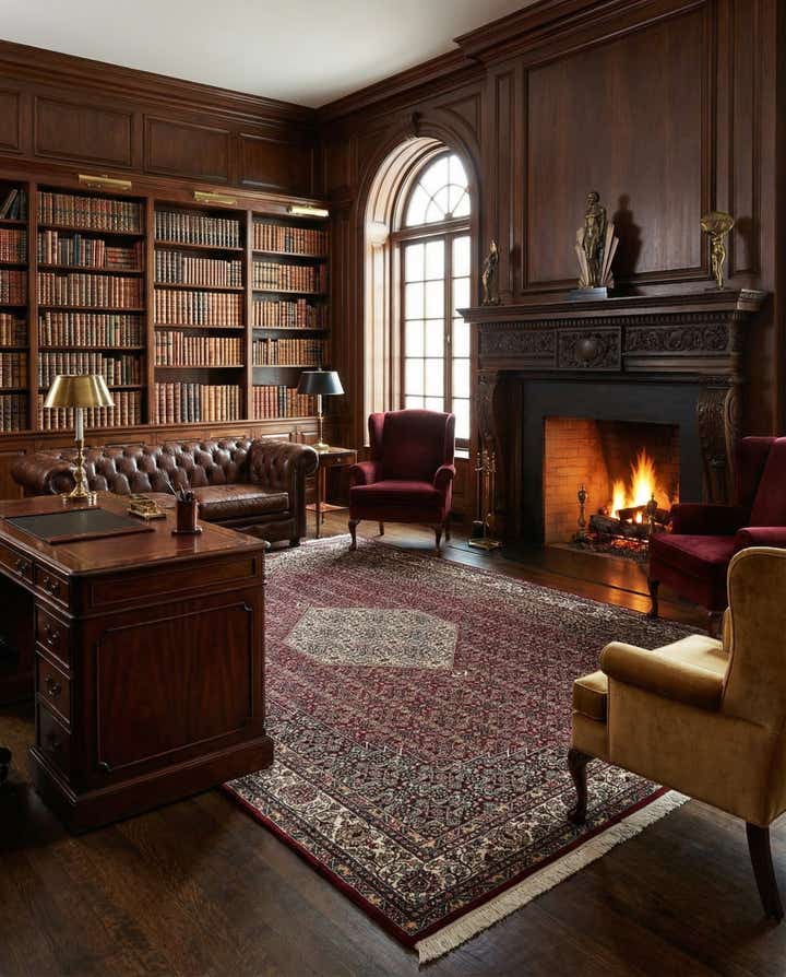 6' 7 x 10' Hand Knotted Bidjar Oriental Wool Rug