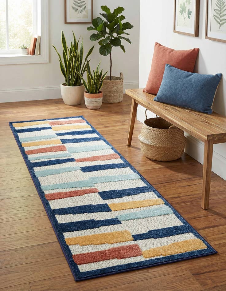 Detail image of 2' x 6' Easy-Clean Belize Indoor / Outdoor Runner Rug
