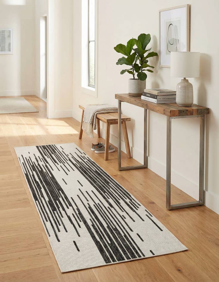 Detail image of 2' x 6' Easy-Clean Modern Indoor / Outdoor Runner Rug