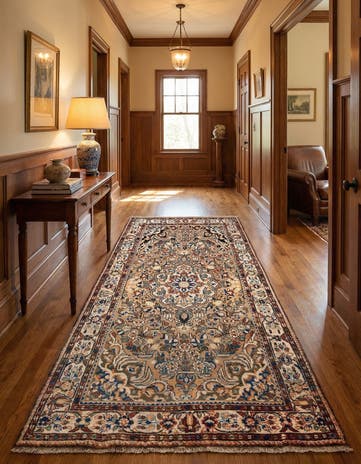 5' 1 x 9' 8 Hamedan Wool Runner Rug