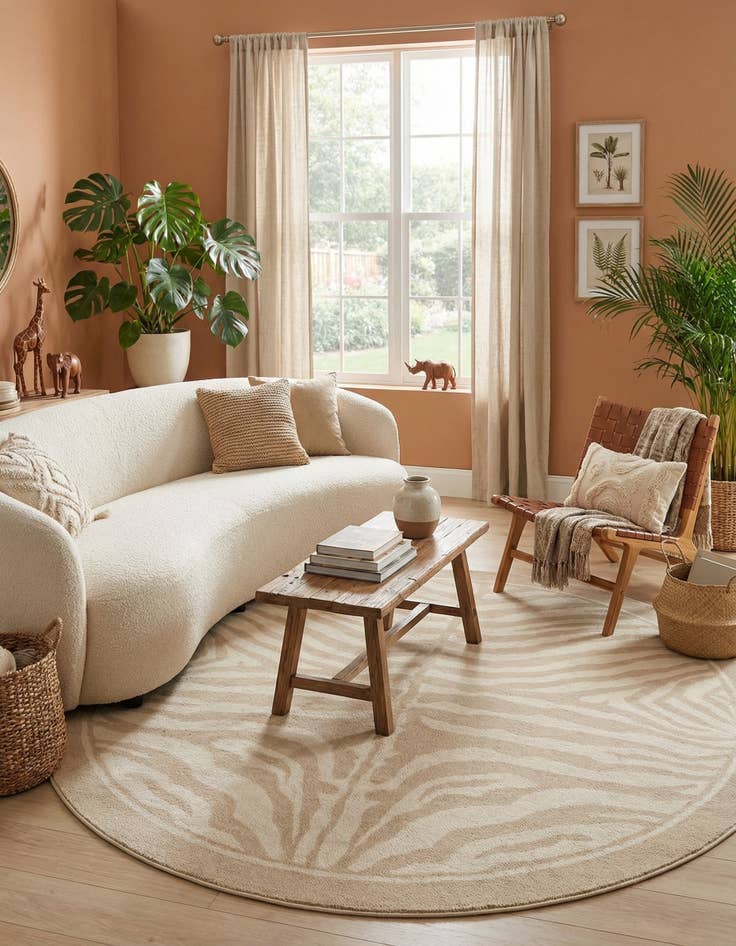 Detail image of 7' 10 x 7' 10 Safari Round Rug