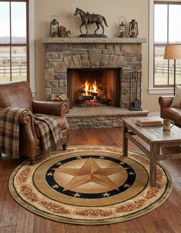 4' x 4' Pioneer Round Rug