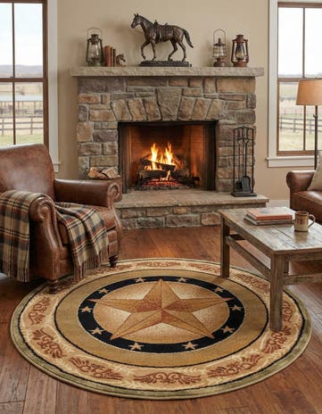 4' x 4' Pioneer Round Rug
