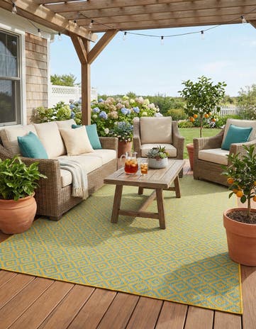 7' x 10' Easy-Clean Jill Zarin Costa Rica Indoor / Outdoor Rug