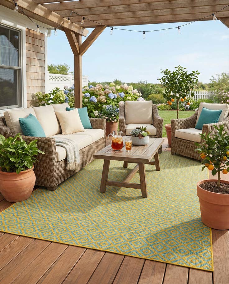 Detail image of 7' x 10' Easy-Clean Jill Zarin Costa Rica Indoor / Outdoor Rug