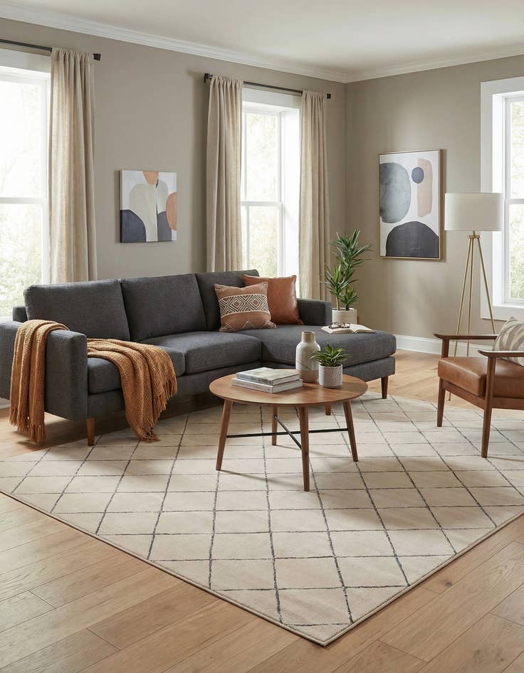 Detail image of 10' x 10' Vogue Geo Square Rug