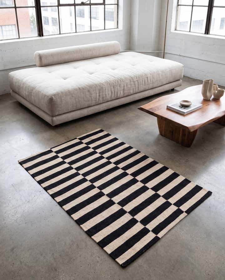 3' 3 x 4' 8 Hand Woven Kilim Modern Wool Rug
