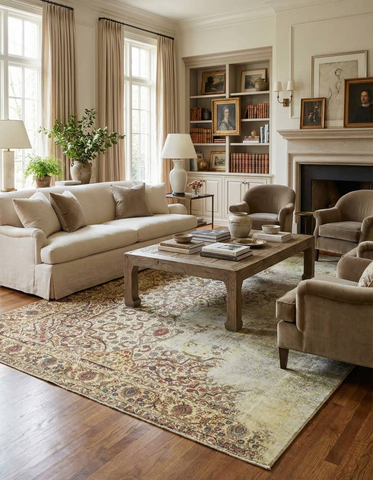 Detail image of 10' 2 x 13' 7  Hand Knotted Ultra Vintage Persian Wool Rug