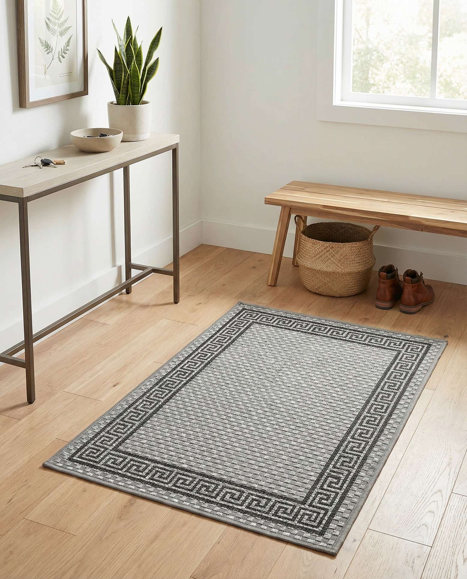 2' 2 x 3' Easy-Clean Border Indoor / Outdoor Rug