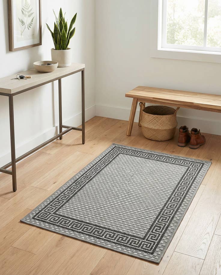 Detail image of 2' 2 x 3' Easy-Clean Border Indoor / Outdoor Rug