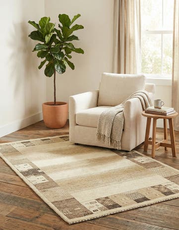 3' 10 x 6' Hand Knotted Kashkuli Gabbeh Wool Rug