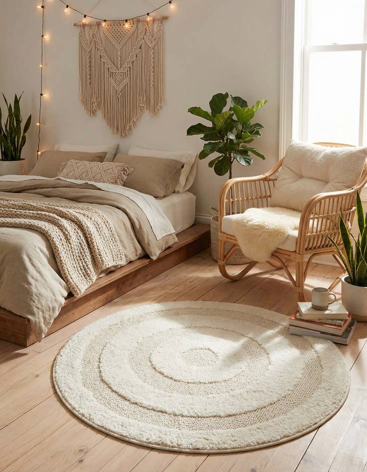 Detail image of 3' 3 x 3' 3 Boho Round Rug