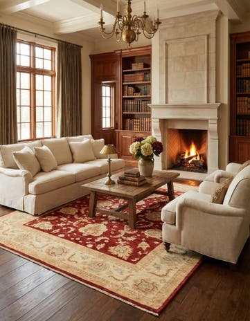 8' 3 x 9' 3 Hand Knotted Peshawar Ziegler Rug