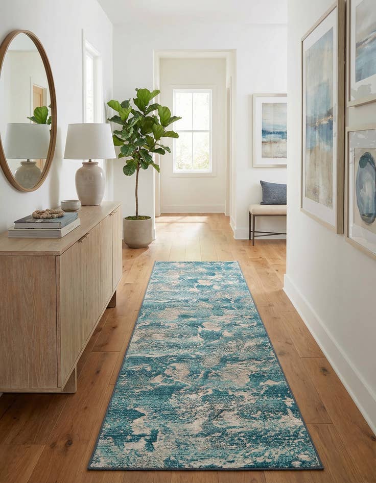 Detail image of 2' 7 x 10' Easy-Clean Modern Indoor / Outdoor Runner Rug